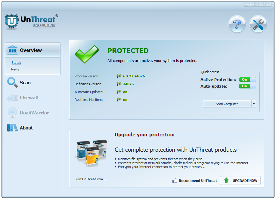 UnThreat Free AntiVirus 2014 screenshot 6