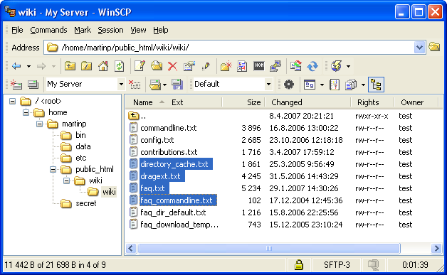 WinSCP screenshot 3