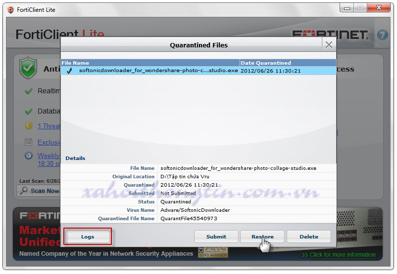 FortiClient screenshot 5
