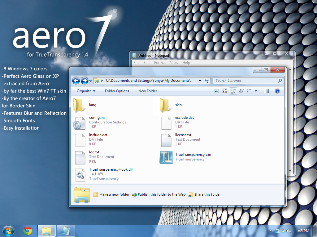 Perfect Windows 7 True Transparency for XP screenshot 2