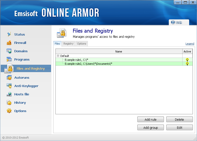 Emsisoft Online Armor Firewall screenshot 4