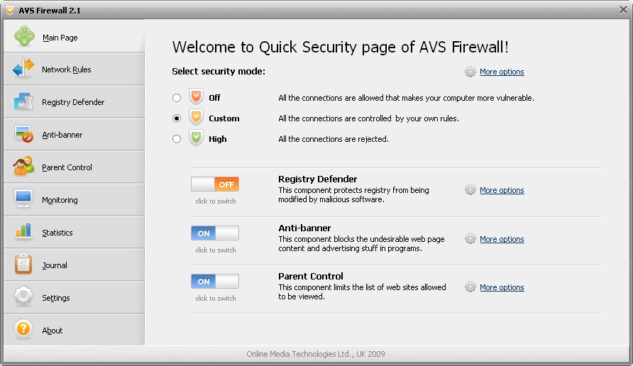 AVS Firewall Free screenshot 2