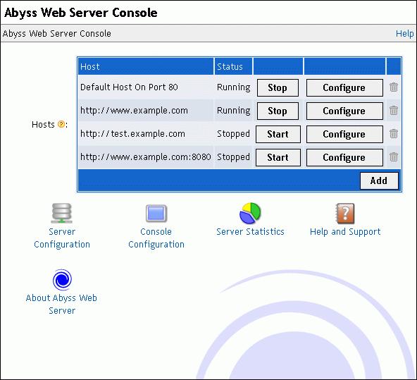 Abyss Web Server screenshot 2