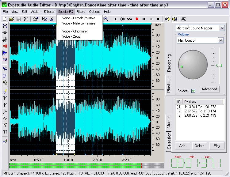 Expstudio Audio Editor FREE screenshot 2