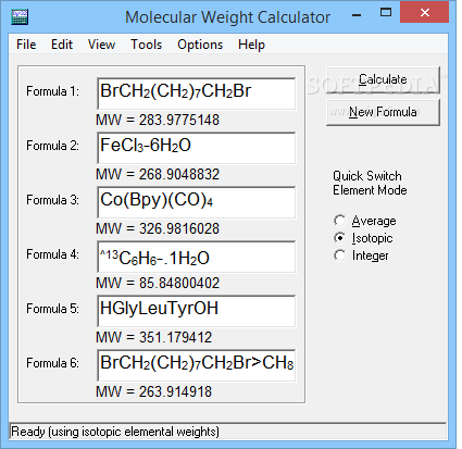 Molecular Weight Calculator screenshot 2