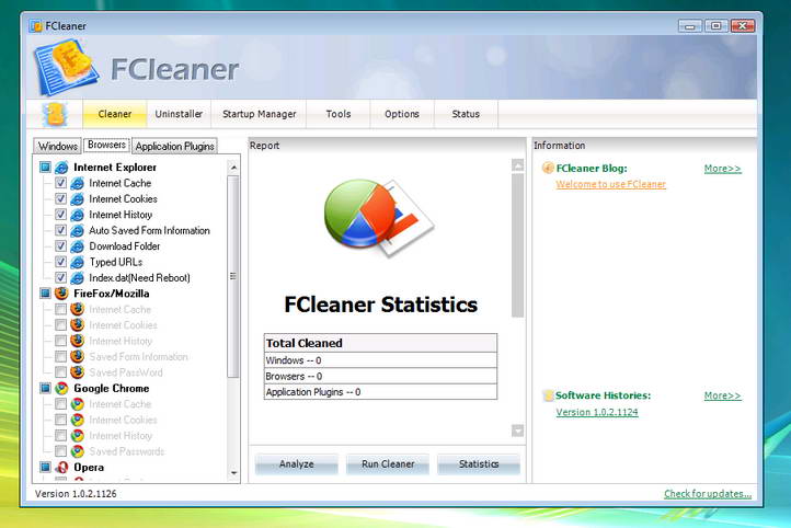 FCleaner screenshot 2