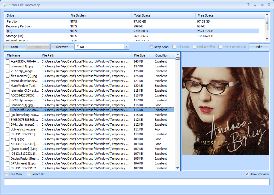 Puran File Recovery screenshot 2