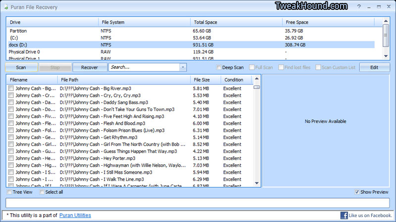 Puran File Recovery screenshot 3