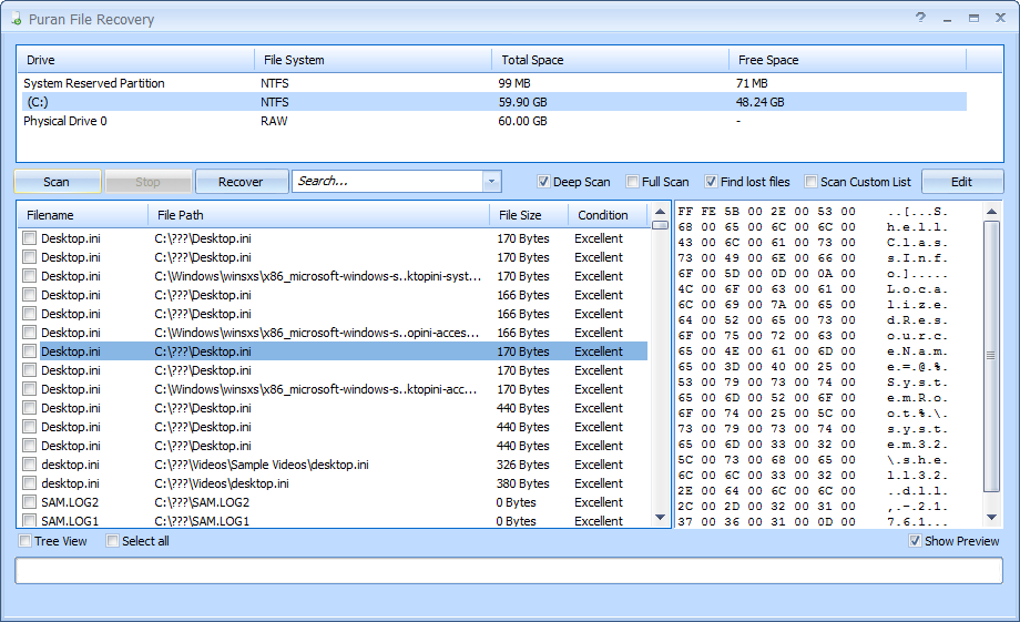 Puran File Recovery screenshot 4