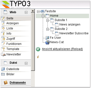 Typo3 screenshot 2