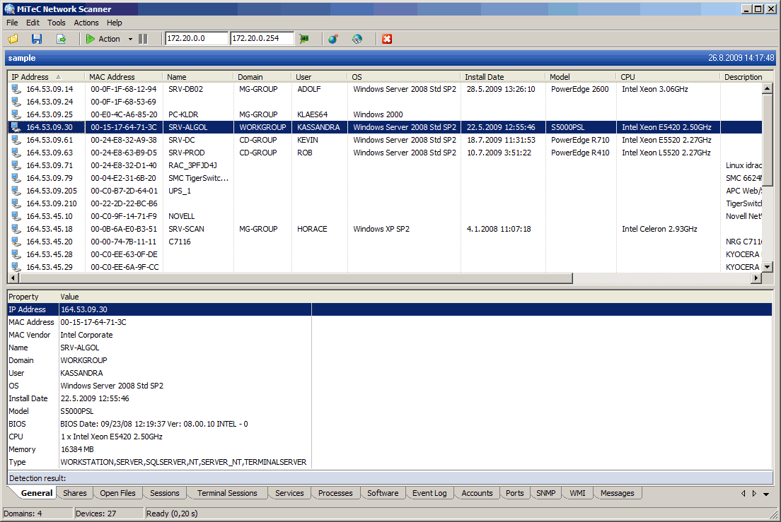 MiTeC Network Scanner screenshot 2