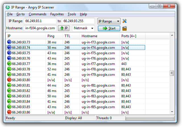 Angry IP Scanner screenshot 2