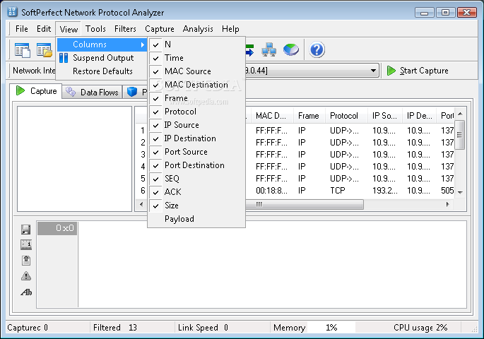 Softperfect Network Protocol Analyzer screenshot 3