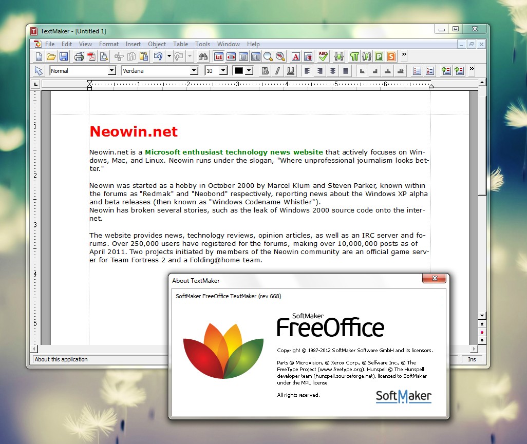SoftMaker FreeOffice screenshot 4