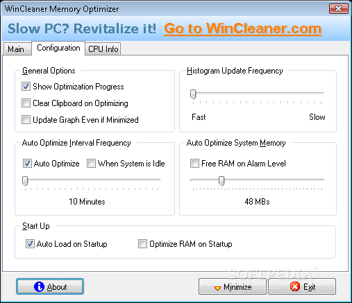 WinCleaner Memory Optimizer screenshot 3