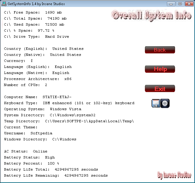 GetSystemInfo screenshot 3
