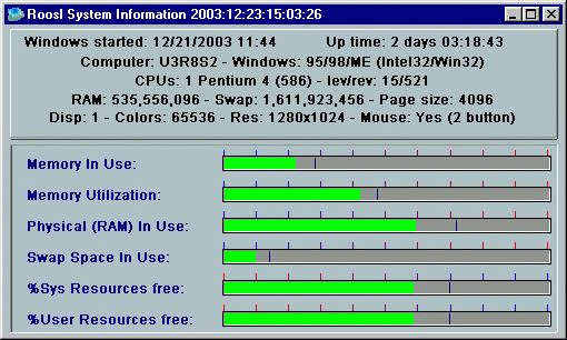 Roosl System Information screenshot 2