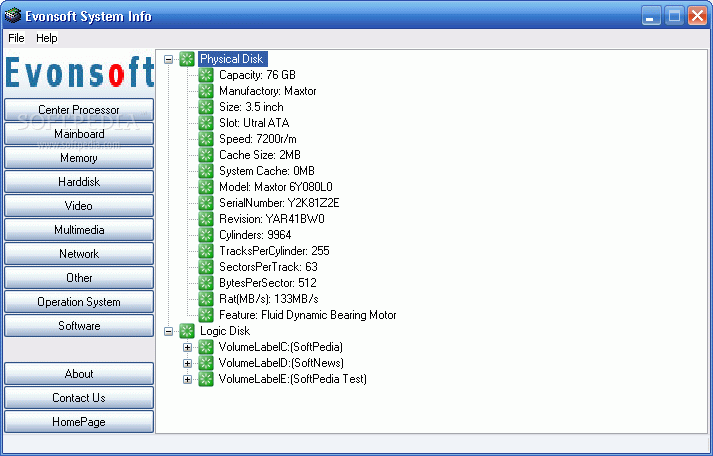 Evonsoft System Info screenshot 4