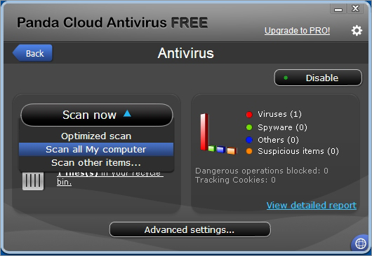 Panda Cloud Antivirus Free screenshot 4