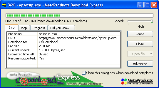 Meta Products Download Express screenshot 2
